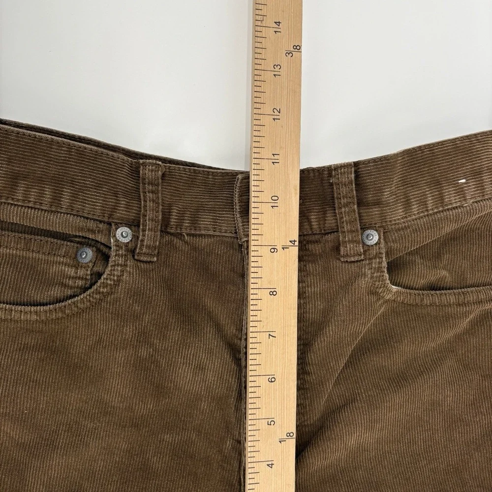 J Crew 770 Straight Fit Corduroy Pants Mens 32x32(31.5) Brown Preppy‎